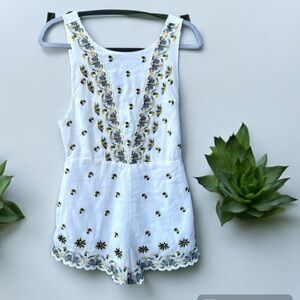Free People Embroidered Margarita Romper Size 2